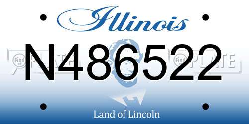 N486522 Illinois License Plate