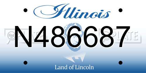 N486687 Illinois License Plate