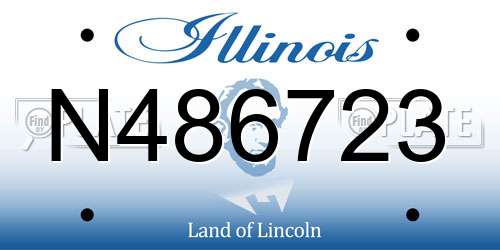 N486723 Illinois License Plate