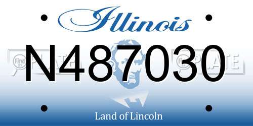 N487030 Illinois License Plate