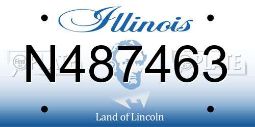 N487463 Illinois License Plate