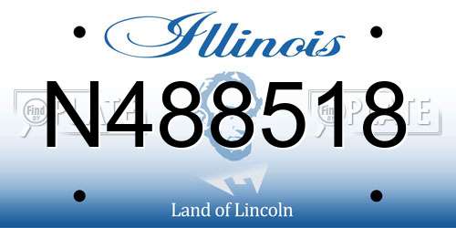 N488518 Illinois License Plate
