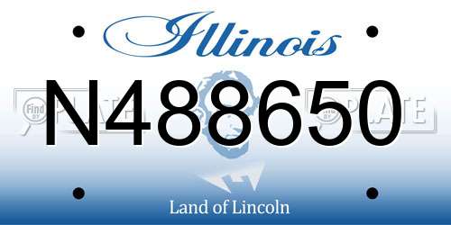 N488650 Illinois License Plate