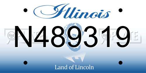 N489319 Illinois License Plate
