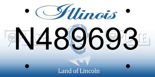 N489693 Illinois License Plate