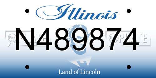N489874 Illinois License Plate