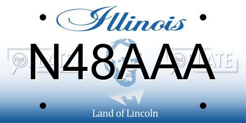 N48AAA Illinois License Plate