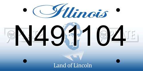 N491104 Illinois License Plate