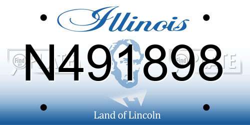 N491898 Illinois License Plate