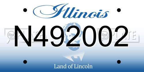 N492002 Illinois License Plate