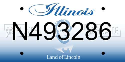 N493286 Illinois License Plate