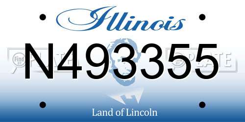 N493355 Illinois License Plate