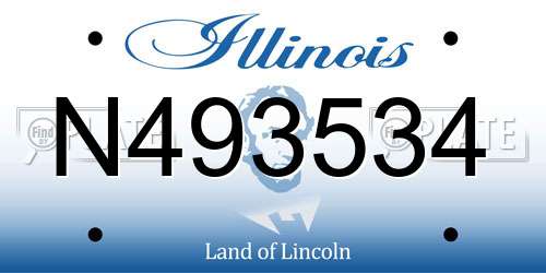 N493534 Illinois License Plate