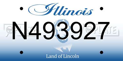 N493927 Illinois License Plate