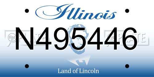 N495446 Illinois License Plate
