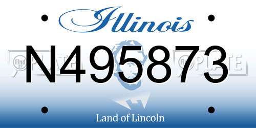 N495873 Illinois License Plate