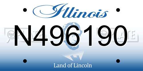 N496190 Illinois License Plate