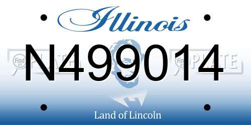 N499014 Illinois License Plate