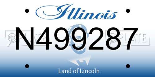 N499287 Illinois License Plate