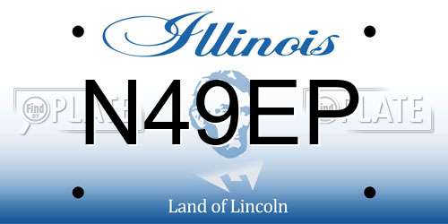 N49EP Illinois License Plate