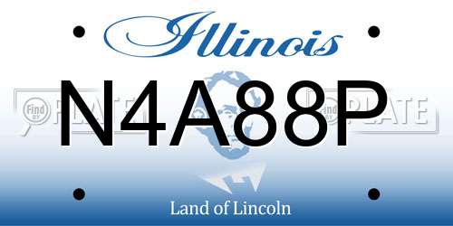 N4A88P Illinois License Plate