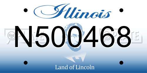 N500468 Illinois License Plate