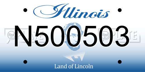 N500503 Illinois License Plate