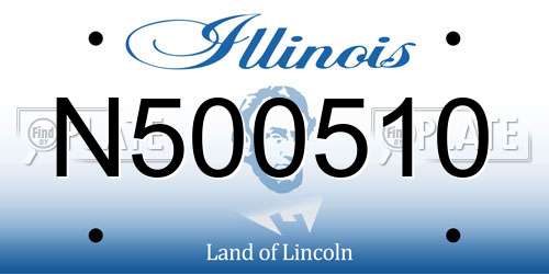N500510 Illinois License Plate