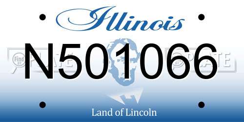 N501066 Illinois License Plate