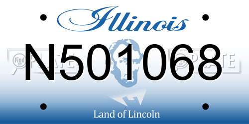 N501068 Illinois License Plate