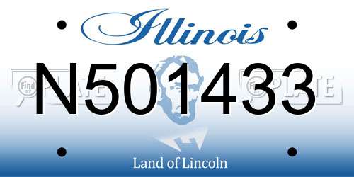N501433 Illinois License Plate