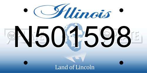 N501598 Illinois License Plate