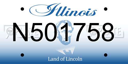 N501758 Illinois License Plate