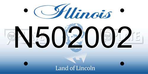 N502002 Illinois License Plate