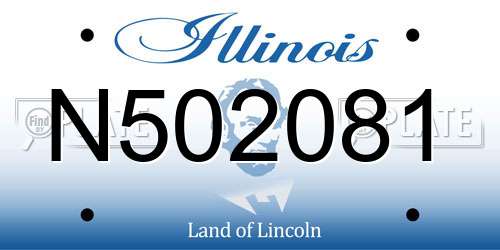 N502081 Illinois License Plate