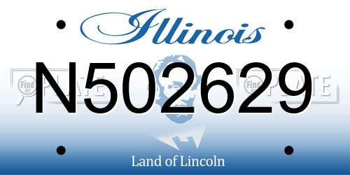 N502629 Illinois License Plate