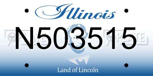 N503515 Illinois License Plate
