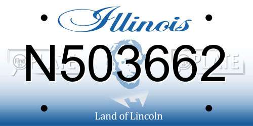N503662 Illinois License Plate