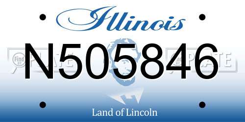 N505846 Illinois License Plate