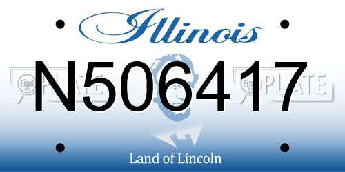 N506417 Illinois License Plate