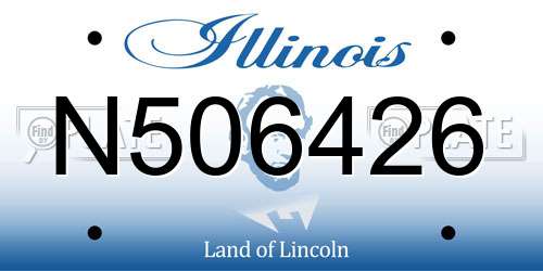 N506426 Illinois License Plate