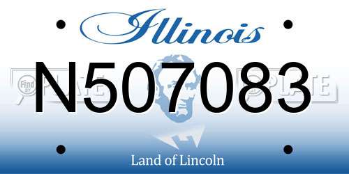 N507083 Illinois License Plate