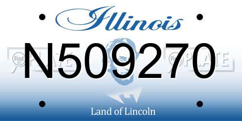 N509270 Illinois License Plate