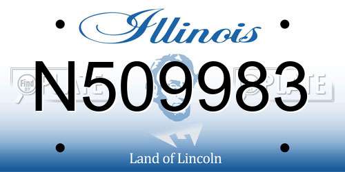 N509983 Illinois License Plate