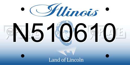 N510610 Illinois License Plate
