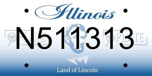 N511313 Illinois License Plate