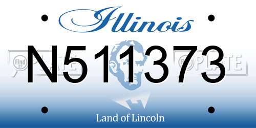 N511373 Illinois License Plate