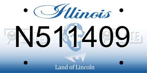 N511409 Illinois License Plate