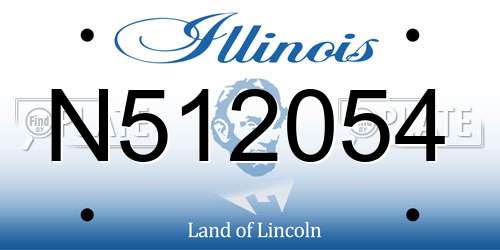 N512054 Illinois License Plate