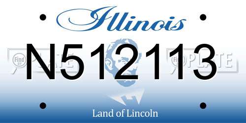 N512113 Illinois License Plate